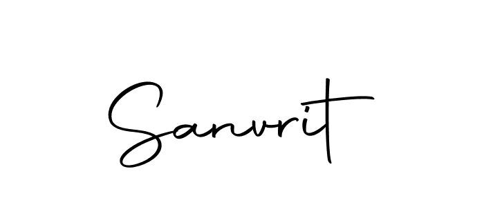 Design your own signature with our free online signature maker. With this signature software, you can create a handwritten (Autography-DOLnW) signature for name Sanvrit. Sanvrit signature style 10 images and pictures png