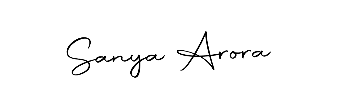 Design your own signature with our free online signature maker. With this signature software, you can create a handwritten (Autography-DOLnW) signature for name Sanya Arora. Sanya Arora signature style 10 images and pictures png