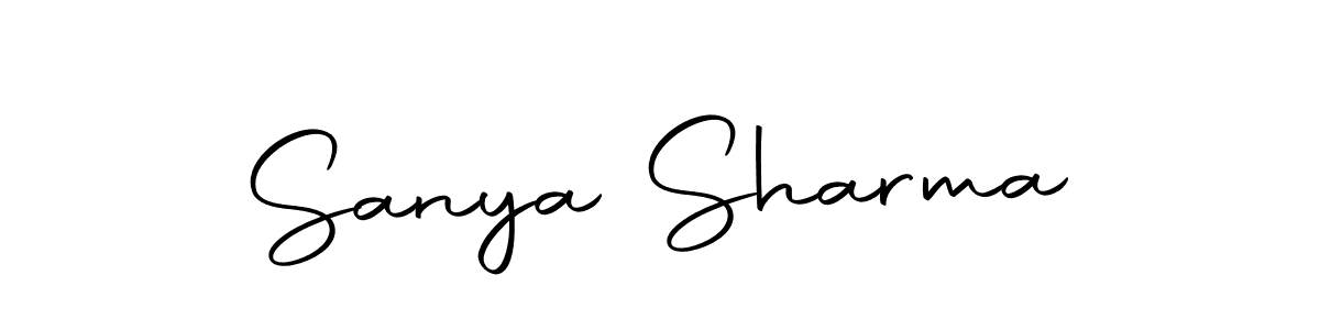 How to make Sanya Sharma name signature. Use Autography-DOLnW style for creating short signs online. This is the latest handwritten sign. Sanya Sharma signature style 10 images and pictures png