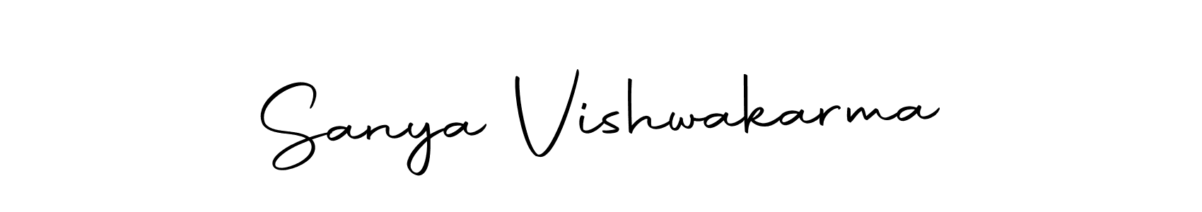 Make a beautiful signature design for name Sanya Vishwakarma. With this signature (Autography-DOLnW) style, you can create a handwritten signature for free. Sanya Vishwakarma signature style 10 images and pictures png