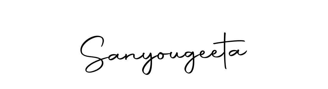 How to make Sanyougeeta name signature. Use Autography-DOLnW style for creating short signs online. This is the latest handwritten sign. Sanyougeeta signature style 10 images and pictures png