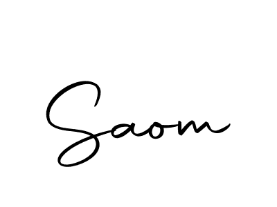 How to make Saom signature? Autography-DOLnW is a professional autograph style. Create handwritten signature for Saom name. Saom signature style 10 images and pictures png