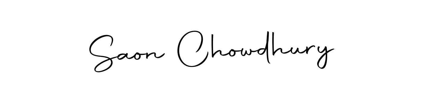 Saon Chowdhury stylish signature style. Best Handwritten Sign (Autography-DOLnW) for my name. Handwritten Signature Collection Ideas for my name Saon Chowdhury. Saon Chowdhury signature style 10 images and pictures png