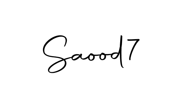 Make a beautiful signature design for name Saood7. Use this online signature maker to create a handwritten signature for free. Saood7 signature style 10 images and pictures png