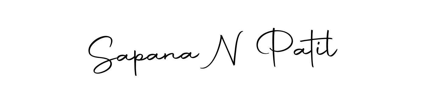 How to make Sapana N Patil name signature. Use Autography-DOLnW style for creating short signs online. This is the latest handwritten sign. Sapana N Patil signature style 10 images and pictures png