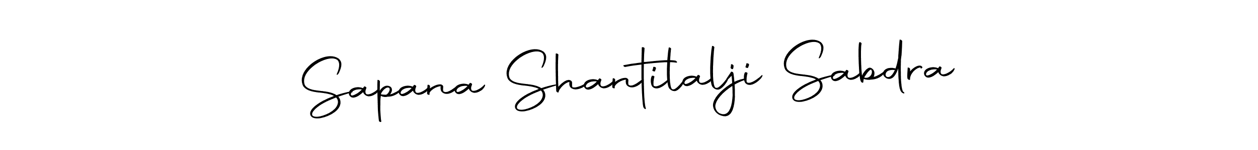 Make a beautiful signature design for name Sapana Shantilalji Sabdra. With this signature (Autography-DOLnW) style, you can create a handwritten signature for free. Sapana Shantilalji Sabdra signature style 10 images and pictures png