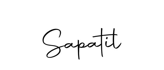 if you are searching for the best signature style for your name Sapatil. so please give up your signature search. here we have designed multiple signature styles  using Autography-DOLnW. Sapatil signature style 10 images and pictures png