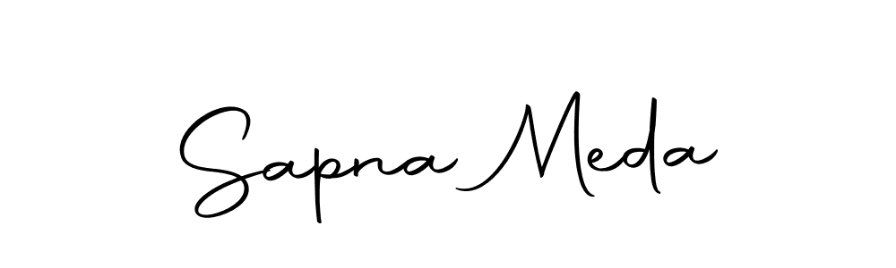 Sapna Meda stylish signature style. Best Handwritten Sign (Autography-DOLnW) for my name. Handwritten Signature Collection Ideas for my name Sapna Meda. Sapna Meda signature style 10 images and pictures png