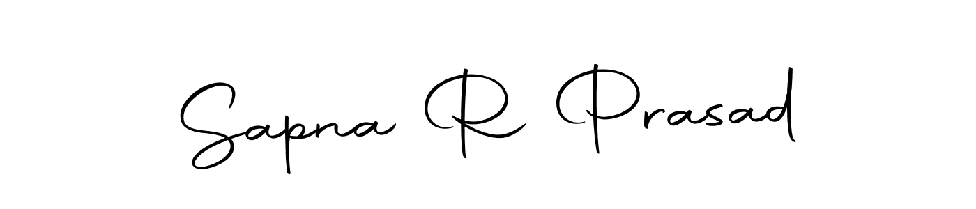 How to make Sapna R Prasad name signature. Use Autography-DOLnW style for creating short signs online. This is the latest handwritten sign. Sapna R Prasad signature style 10 images and pictures png