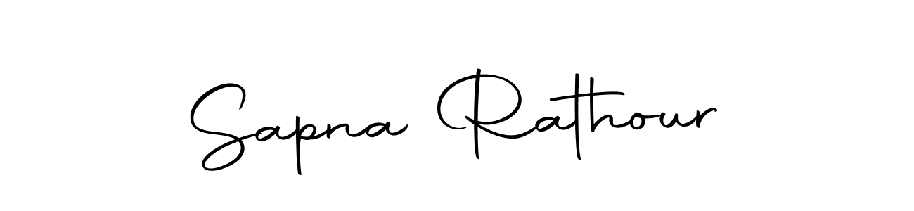 Create a beautiful signature design for name Sapna Rathour. With this signature (Autography-DOLnW) fonts, you can make a handwritten signature for free. Sapna Rathour signature style 10 images and pictures png