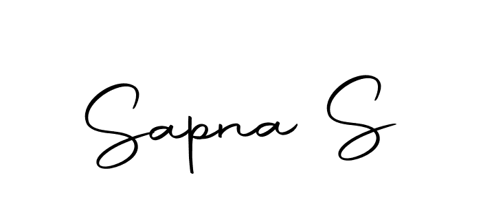 Use a signature maker to create a handwritten signature online. With this signature software, you can design (Autography-DOLnW) your own signature for name Sapna S. Sapna S signature style 10 images and pictures png