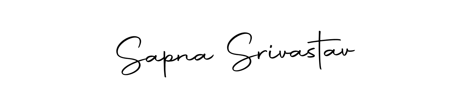 How to make Sapna Srivastav name signature. Use Autography-DOLnW style for creating short signs online. This is the latest handwritten sign. Sapna Srivastav signature style 10 images and pictures png