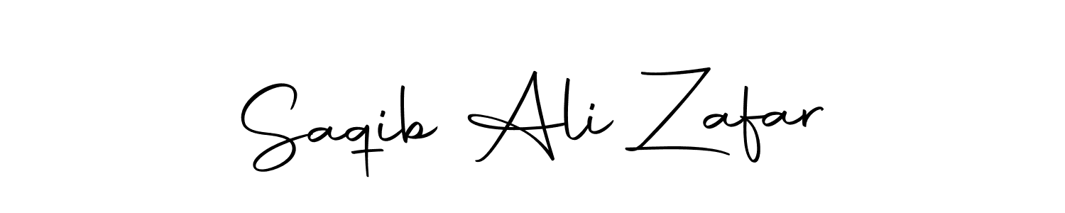 How to make Saqib Ali Zafar name signature. Use Autography-DOLnW style for creating short signs online. This is the latest handwritten sign. Saqib Ali Zafar signature style 10 images and pictures png