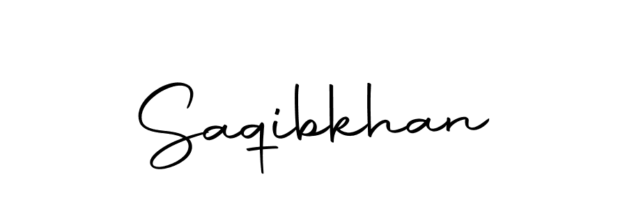 Use a signature maker to create a handwritten signature online. With this signature software, you can design (Autography-DOLnW) your own signature for name Saqibkhan. Saqibkhan signature style 10 images and pictures png