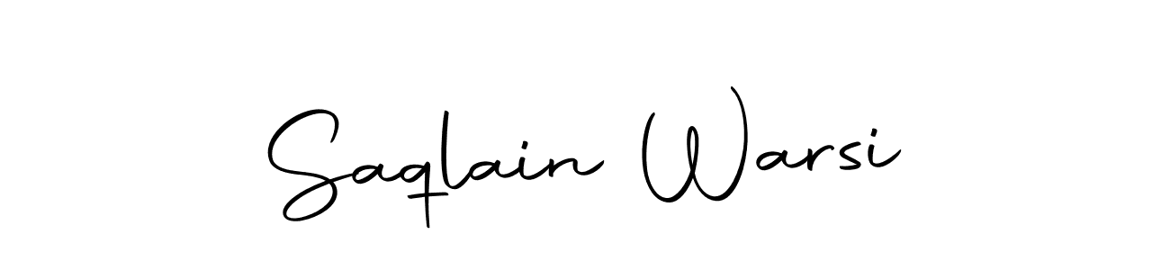 Make a beautiful signature design for name Saqlain Warsi. With this signature (Autography-DOLnW) style, you can create a handwritten signature for free. Saqlain Warsi signature style 10 images and pictures png