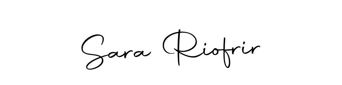 How to make Sara Riofrir name signature. Use Autography-DOLnW style for creating short signs online. This is the latest handwritten sign. Sara Riofrir signature style 10 images and pictures png