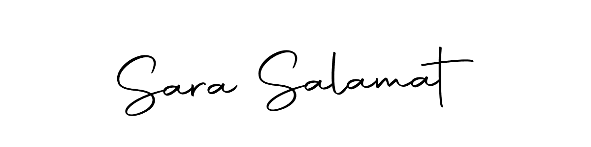 How to make Sara Salamat name signature. Use Autography-DOLnW style for creating short signs online. This is the latest handwritten sign. Sara Salamat signature style 10 images and pictures png