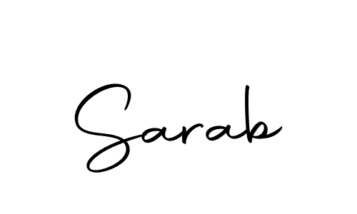 Use a signature maker to create a handwritten signature online. With this signature software, you can design (Autography-DOLnW) your own signature for name Sarab. Sarab signature style 10 images and pictures png