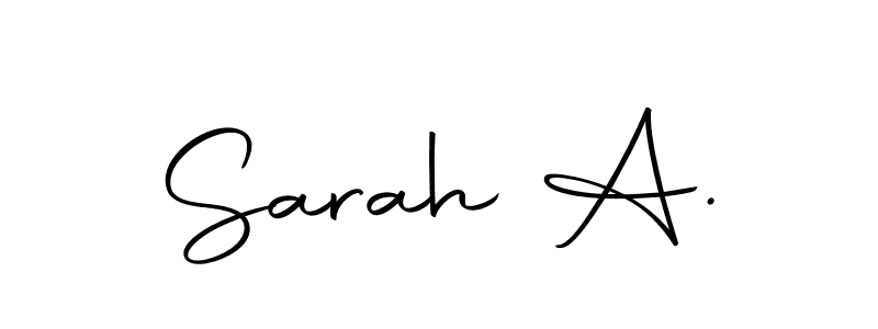 Use a signature maker to create a handwritten signature online. With this signature software, you can design (Autography-DOLnW) your own signature for name Sarah A.. Sarah A. signature style 10 images and pictures png