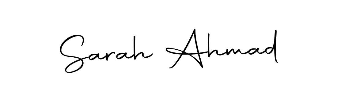 You should practise on your own different ways (Autography-DOLnW) to write your name (Sarah Ahmad) in signature. don't let someone else do it for you. Sarah Ahmad signature style 10 images and pictures png