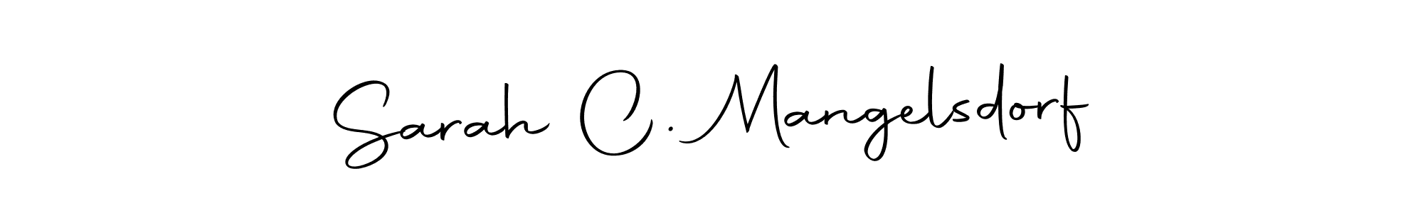 Create a beautiful signature design for name Sarah C. Mangelsdorf. With this signature (Autography-DOLnW) fonts, you can make a handwritten signature for free. Sarah C. Mangelsdorf signature style 10 images and pictures png