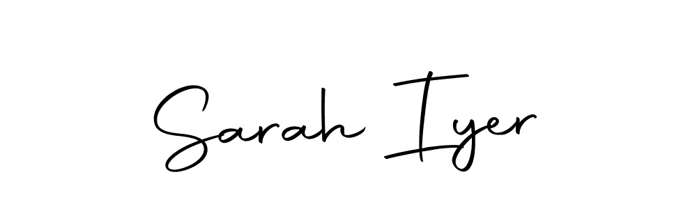 Sarah Iyer stylish signature style. Best Handwritten Sign (Autography-DOLnW) for my name. Handwritten Signature Collection Ideas for my name Sarah Iyer. Sarah Iyer signature style 10 images and pictures png