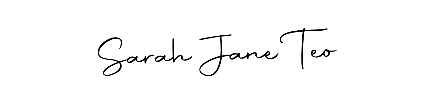 Create a beautiful signature design for name Sarah Jane Teo. With this signature (Autography-DOLnW) fonts, you can make a handwritten signature for free. Sarah Jane Teo signature style 10 images and pictures png