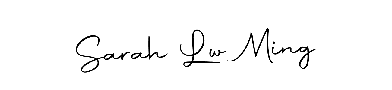 Create a beautiful signature design for name Sarah Lw Ming. With this signature (Autography-DOLnW) fonts, you can make a handwritten signature for free. Sarah Lw Ming signature style 10 images and pictures png