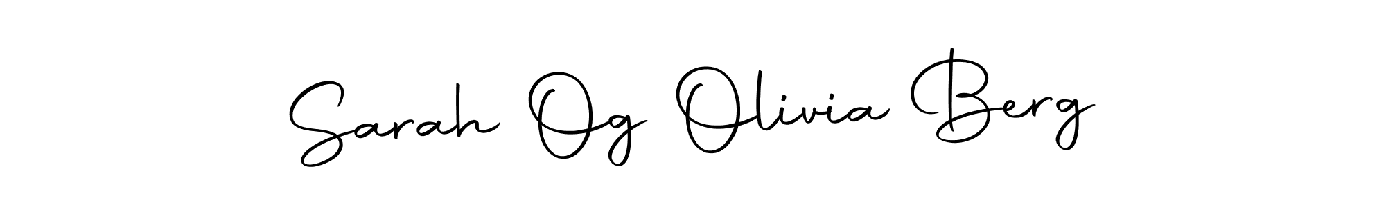 Design your own signature with our free online signature maker. With this signature software, you can create a handwritten (Autography-DOLnW) signature for name Sarah Og Olivia Berg. Sarah Og Olivia Berg signature style 10 images and pictures png