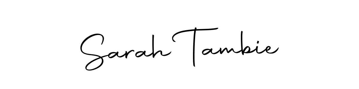 The best way (Autography-DOLnW) to make a short signature is to pick only two or three words in your name. The name Sarah Tambie include a total of six letters. For converting this name. Sarah Tambie signature style 10 images and pictures png