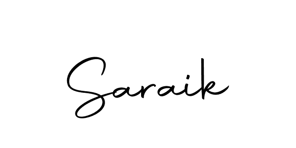 Create a beautiful signature design for name Saraik. With this signature (Autography-DOLnW) fonts, you can make a handwritten signature for free. Saraik signature style 10 images and pictures png