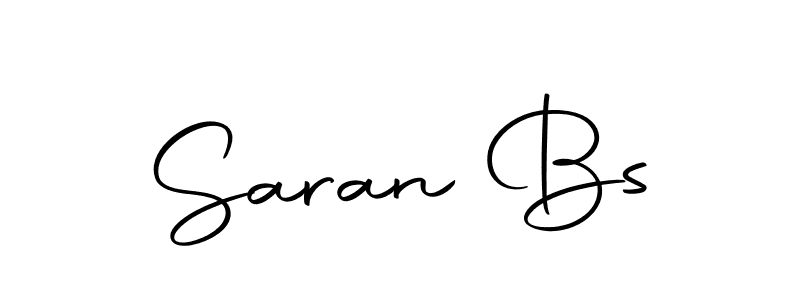 Use a signature maker to create a handwritten signature online. With this signature software, you can design (Autography-DOLnW) your own signature for name Saran Bs. Saran Bs signature style 10 images and pictures png