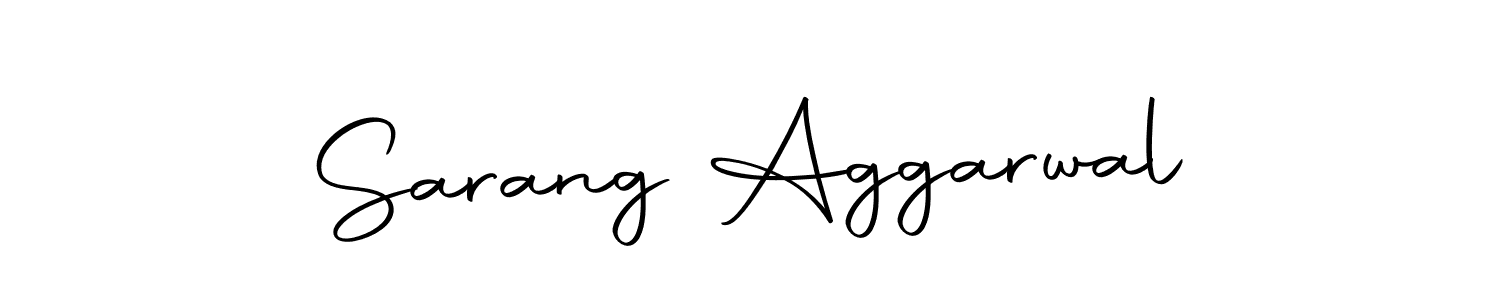 How to make Sarang Aggarwal name signature. Use Autography-DOLnW style for creating short signs online. This is the latest handwritten sign. Sarang Aggarwal signature style 10 images and pictures png