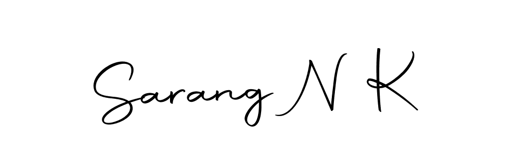 Sarang N K stylish signature style. Best Handwritten Sign (Autography-DOLnW) for my name. Handwritten Signature Collection Ideas for my name Sarang N K. Sarang N K signature style 10 images and pictures png