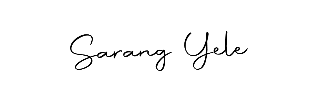 You should practise on your own different ways (Autography-DOLnW) to write your name (Sarang Yele) in signature. don't let someone else do it for you. Sarang Yele signature style 10 images and pictures png