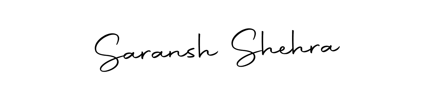 How to make Saransh Shehra name signature. Use Autography-DOLnW style for creating short signs online. This is the latest handwritten sign. Saransh Shehra signature style 10 images and pictures png
