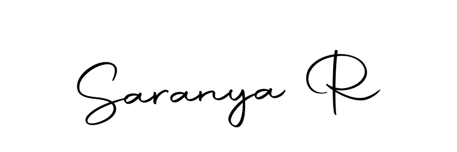 Create a beautiful signature design for name Saranya R. With this signature (Autography-DOLnW) fonts, you can make a handwritten signature for free. Saranya R signature style 10 images and pictures png