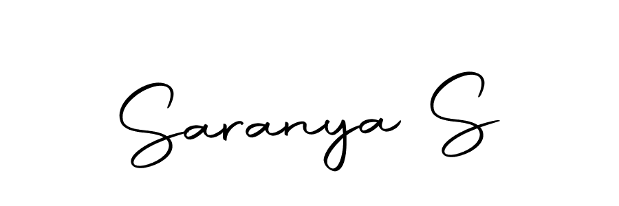 The best way (Autography-DOLnW) to make a short signature is to pick only two or three words in your name. The name Saranya S include a total of six letters. For converting this name. Saranya S signature style 10 images and pictures png