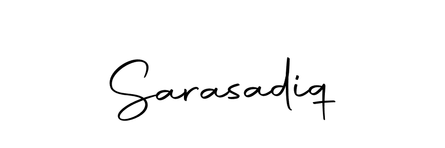 Make a beautiful signature design for name Sarasadiq. Use this online signature maker to create a handwritten signature for free. Sarasadiq signature style 10 images and pictures png