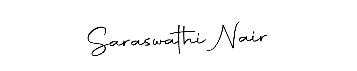 How to make Saraswathi Nair name signature. Use Autography-DOLnW style for creating short signs online. This is the latest handwritten sign. Saraswathi Nair signature style 10 images and pictures png