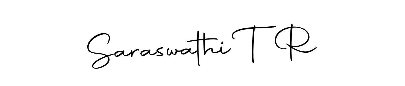 Create a beautiful signature design for name Saraswathi T R. With this signature (Autography-DOLnW) fonts, you can make a handwritten signature for free. Saraswathi T R signature style 10 images and pictures png