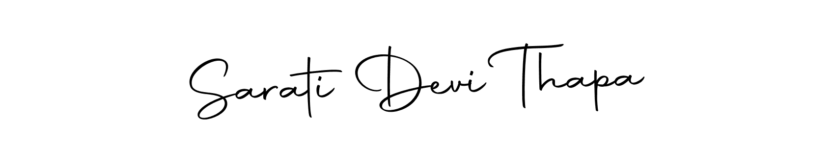 How to make Sarati Devi Thapa name signature. Use Autography-DOLnW style for creating short signs online. This is the latest handwritten sign. Sarati Devi Thapa signature style 10 images and pictures png