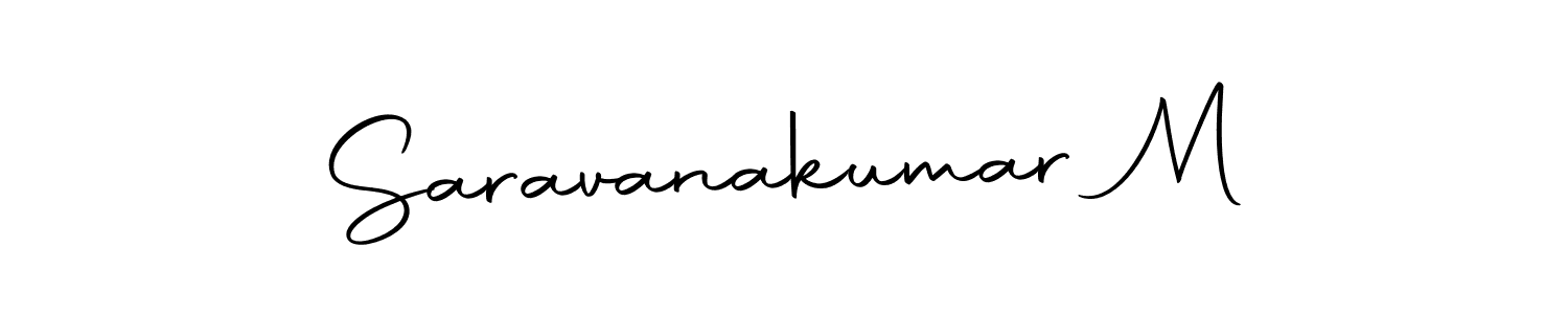 Make a beautiful signature design for name Saravanakumar M. With this signature (Autography-DOLnW) style, you can create a handwritten signature for free. Saravanakumar M signature style 10 images and pictures png