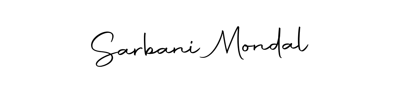 How to make Sarbani Mondal name signature. Use Autography-DOLnW style for creating short signs online. This is the latest handwritten sign. Sarbani Mondal signature style 10 images and pictures png