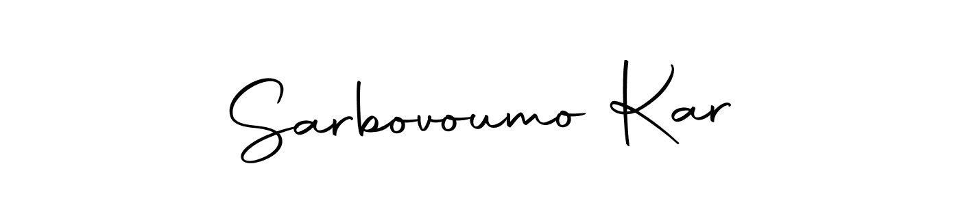 You can use this online signature creator to create a handwritten signature for the name Sarbovoumo Kar. This is the best online autograph maker. Sarbovoumo Kar signature style 10 images and pictures png