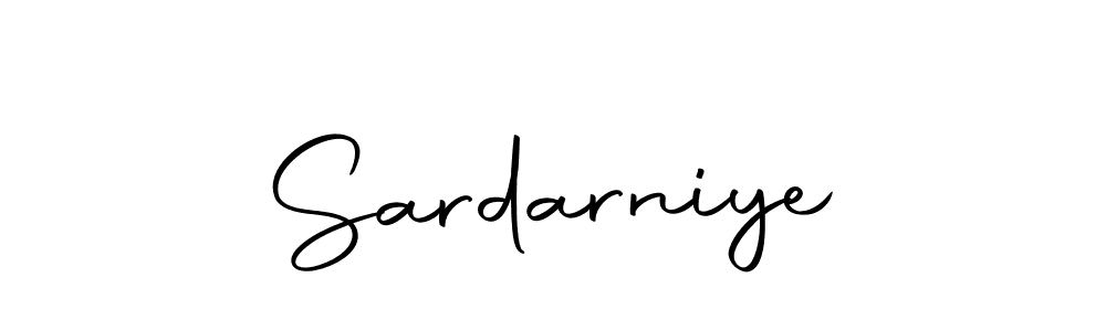 Design your own signature with our free online signature maker. With this signature software, you can create a handwritten (Autography-DOLnW) signature for name Sardarniye. Sardarniye signature style 10 images and pictures png