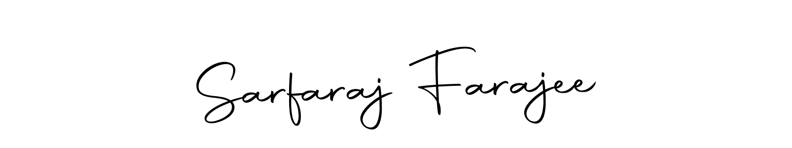 You can use this online signature creator to create a handwritten signature for the name Sarfaraj Farajee. This is the best online autograph maker. Sarfaraj Farajee signature style 10 images and pictures png