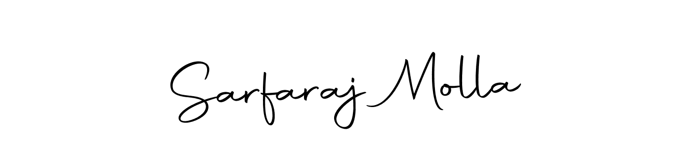 How to make Sarfaraj Molla name signature. Use Autography-DOLnW style for creating short signs online. This is the latest handwritten sign. Sarfaraj Molla signature style 10 images and pictures png