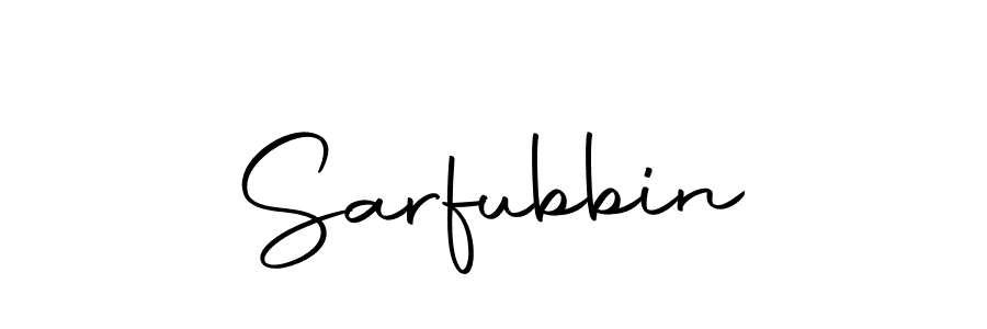 How to make Sarfubbin signature? Autography-DOLnW is a professional autograph style. Create handwritten signature for Sarfubbin name. Sarfubbin signature style 10 images and pictures png