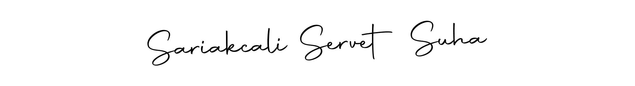 Make a beautiful signature design for name Sariakcali Servet Suha. Use this online signature maker to create a handwritten signature for free. Sariakcali Servet Suha signature style 10 images and pictures png